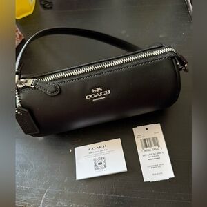 Coach leather mini barrel bag